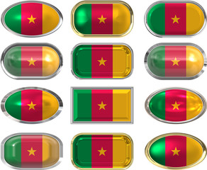 twelve buttons of the Flag of Cameroon