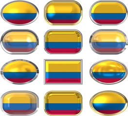 twelve buttons of the Flag of Colombia