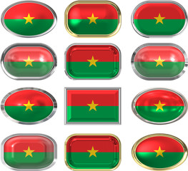 twelve buttons of the Flag of Burkina Faso