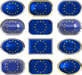 twelve buttons of the flag of the european union