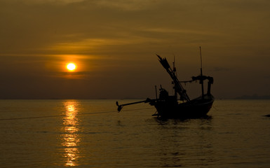 Sunset over the beach, Koh Samui, Thailand.