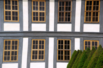 Obraz premium Fenster Fachwerk - window timber framing 01