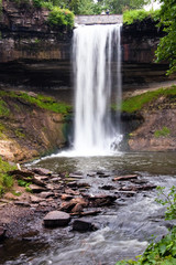 Fototapeta na wymiar Minnehaha Falls znajduje się w Minneapolis w stanie Minnesota