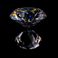 Diamond jewel with reflections