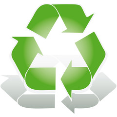 Obraz premium Recycle symbol 3D icon vector illustration
