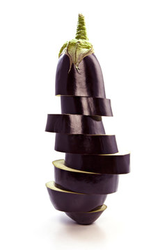 aufgeschnittene Aubergine