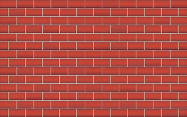 Red bricked wall background.