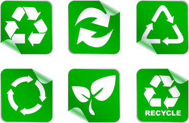 environment and recycle icons