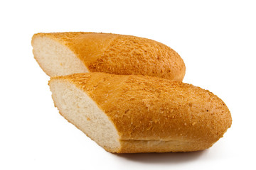 bread loaf isolated on white