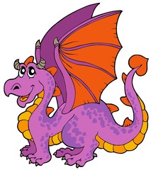 Cartoon dragon with big wings
