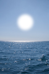 blue sky and ocean