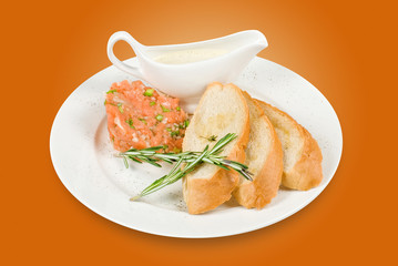 Tar-tar on orange back