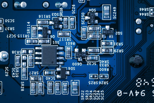 A macro shot of circuit board