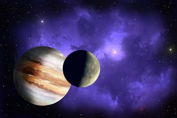 jupiter and moon © Witold Krasowski