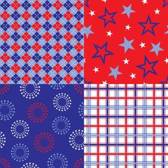 Four patriotic background patterns - 21579018