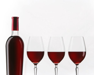 wine elegant bottle and glasses