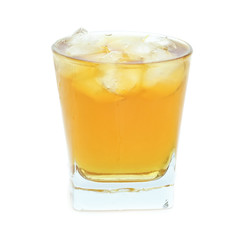 Apple Juice with Ice Cubes