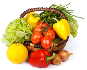 Still-life with fresh vegetables