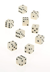 Cube of a game on a white background.