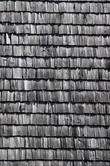 House roof with old shingles