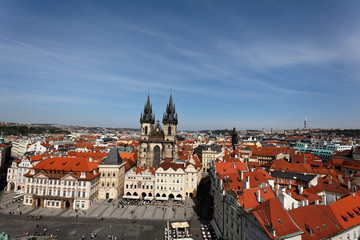 Fototapeta na wymiar Prague, Old Town Square, City View