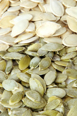 Pumpkin seeds. Food background