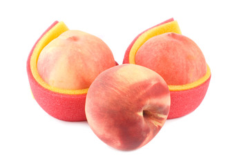 Group of juicy peach