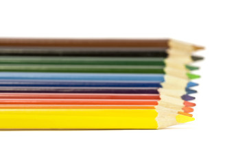 Color pencils isolated on white