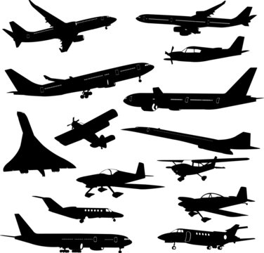 airplane collection 2 - vector