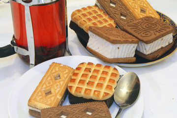 cooky with cap of  tea