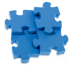 3D blue puzzle
