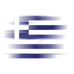 Abstract Flag of Greece on white background