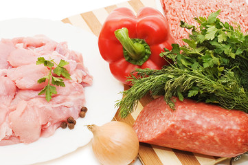 Fresh meat and different components
