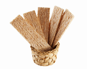 crispbread in basket