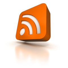 Bright orange RSS icon