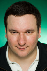 Portrait of th serious yuong man