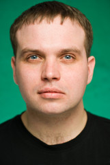 Fototapeta premium Portrait of the serious young man