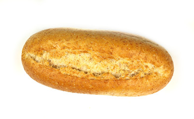 Baguette on white background