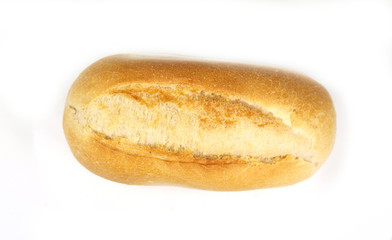 Baguette on white background