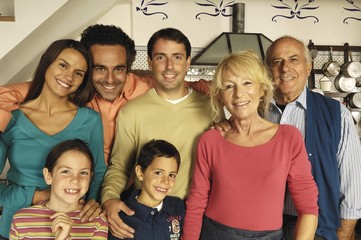 Obraz premium famiglia a casa