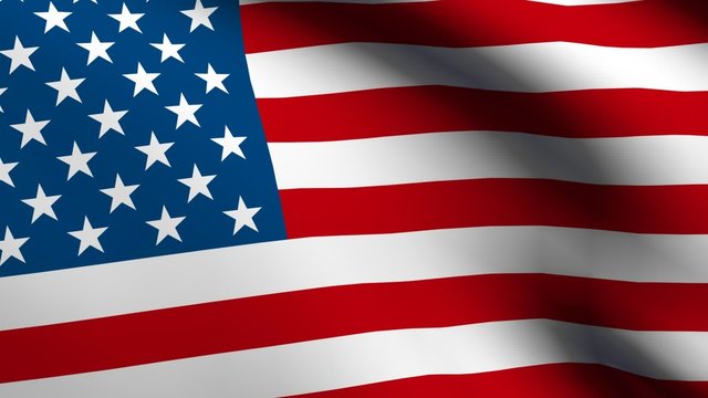 USA flag - loop