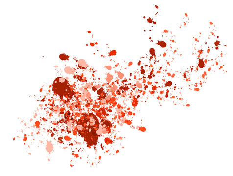 Red ink splat