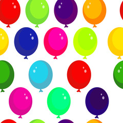 vector seamless background with balloons