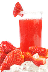 strawberries and juice