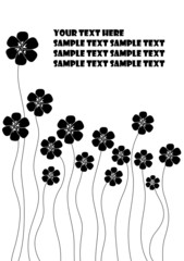 vector background with flowers