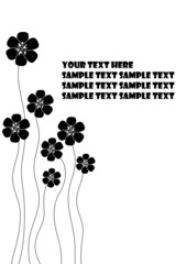 vector background with flowers