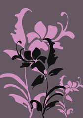 vector background with flowers