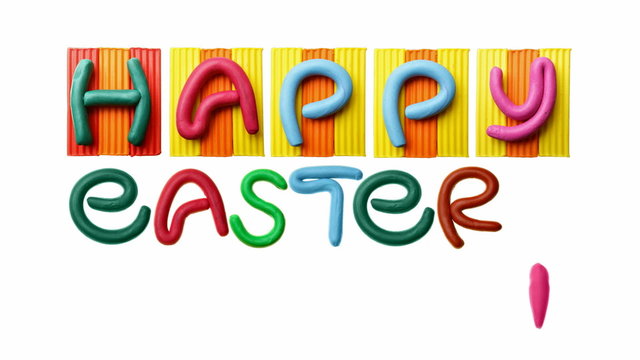 HD animated text Happy Easter!