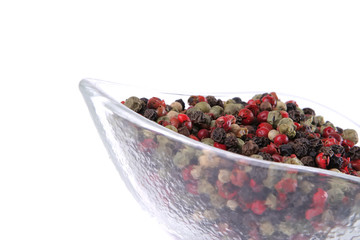 dry pepper over white