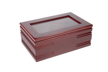The varnished decorative casket isolated